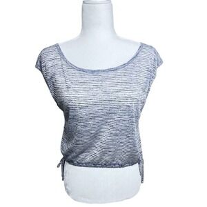 Free People Movement Crop Tank with Open Back & Cap Sleeves Size XS